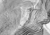 Archaeological site in the vicinity of Raška. Medieval fortifications in Serbia are usually overgrown with dense vegetation. LiDAR technology removes this obstacle and allows accurate and easy mapping of architectural remains.